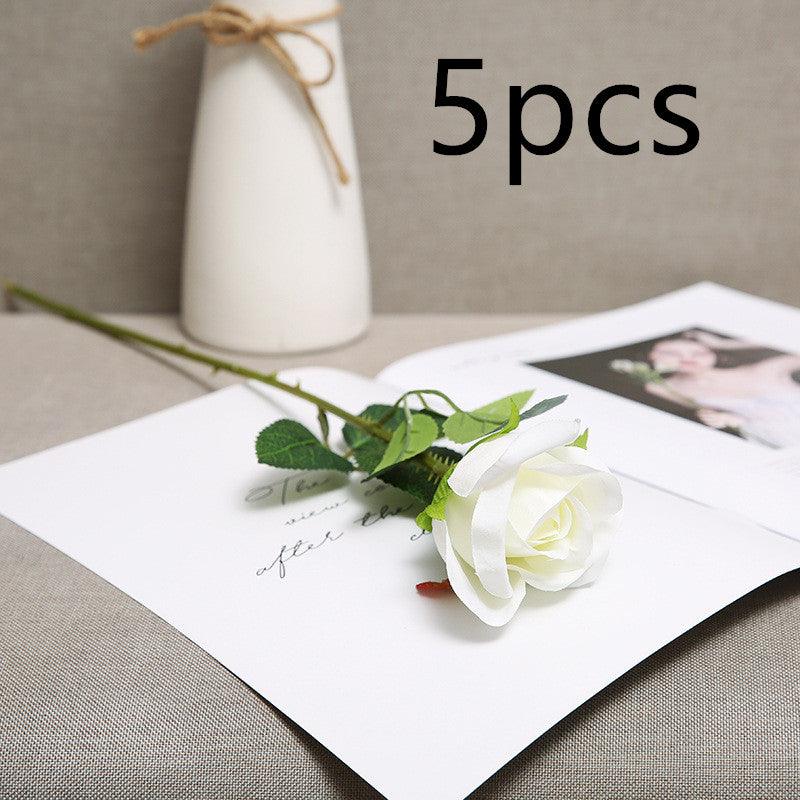 Red Artificial Rose Flowers Living Room Home Decoration Flowers Bouquet - Amazitshop