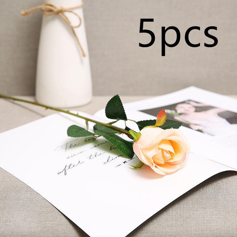 Red Artificial Rose Flowers Living Room Home Decoration Flowers Bouquet - Amazitshop