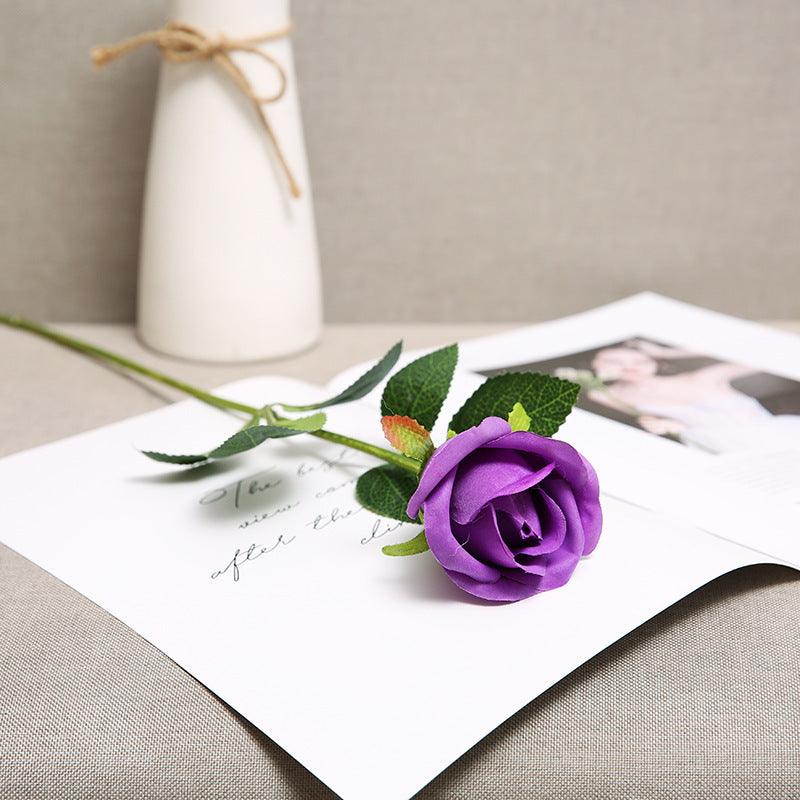 Red Artificial Rose Flowers Living Room Home Decoration Flowers Bouquet - Amazitshop