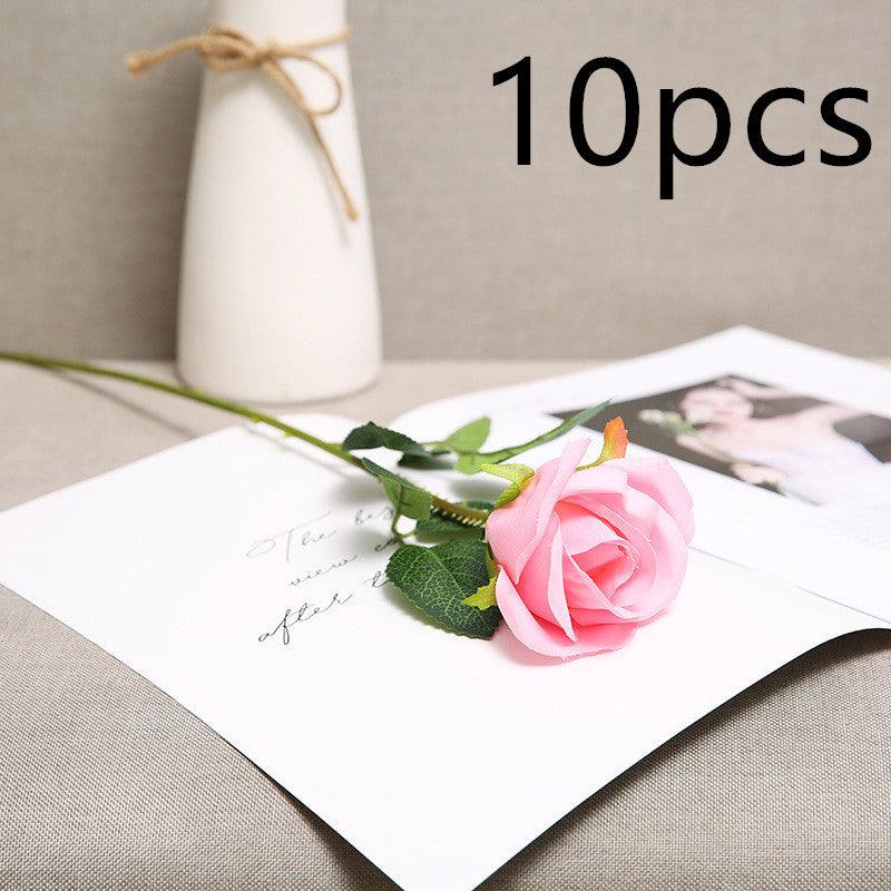 Red Artificial Rose Flowers Living Room Home Decoration Flowers Bouquet - Amazitshop