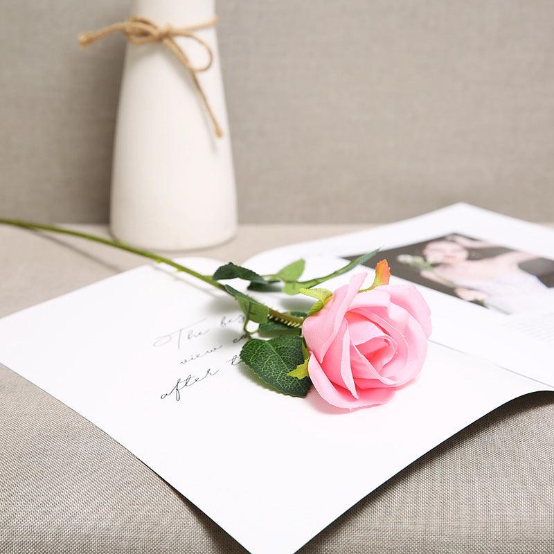 Red Artificial Rose Flowers Living Room Home Decoration Flowers Bouquet - Amazitshop