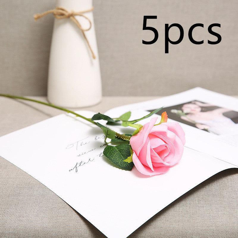 Red Artificial Rose Flowers Living Room Home Decoration Flowers Bouquet - Amazitshop