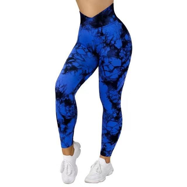 Seamless Tie Dye Leggings Women Yoga Pants Push Up Sport Fitness Running Gym Leggings - Amazitshop