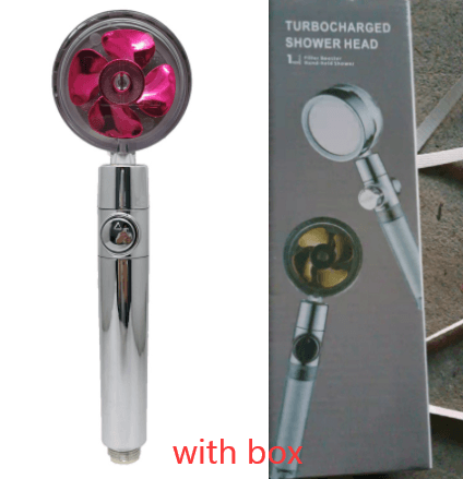 Shower Head Water Saving Flow 360 Degrees Rotating With Small Fan ABS Rain High Pressure Spray Nozzle Bathroom Accessories - Amazitshop