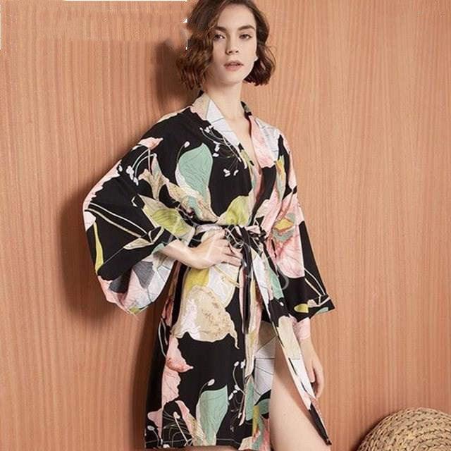 Sleepwear Robe Spring Thin Cotton - silk Women - Amazitshop