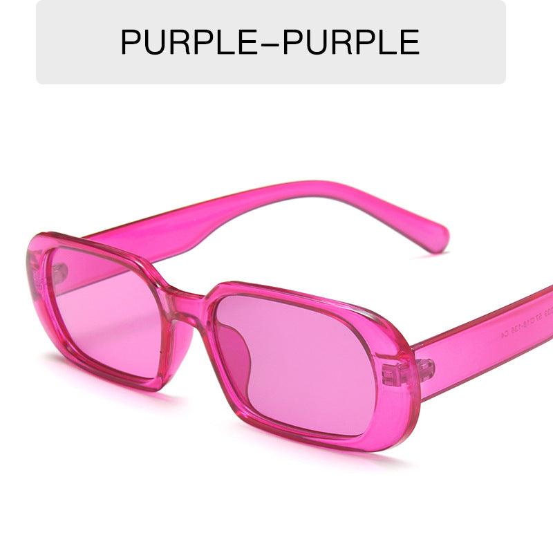 Small Frame Sunglasses Female Candy Color Colorful Fashion Sunglasses - Amazitshop