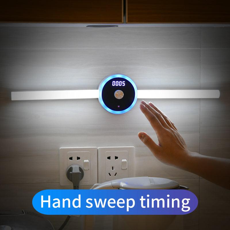 Smart Cabinet Light Clock Timing Sensor Light Removable LED Wardrobe Light Manual Sweep Switch Light - Amazitshop