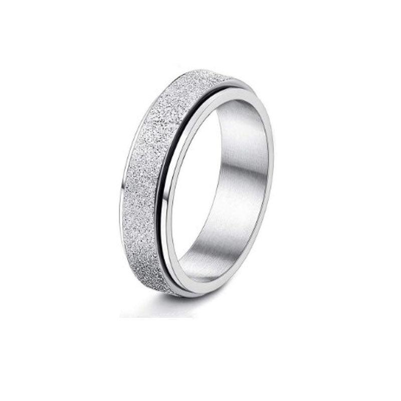 Stainless Steel Rotatable Spinner Ring Moon Stars Relieve Anxiety Rings - Amazitshop