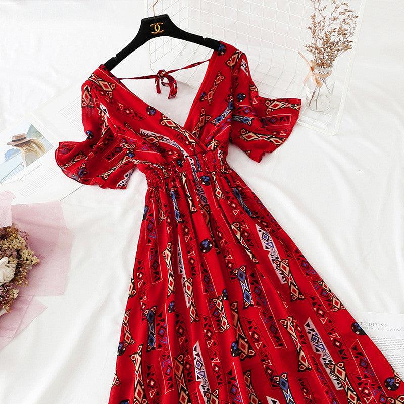 Sweet And Gentle Style Chiffon Long Skirt - Amazitshop