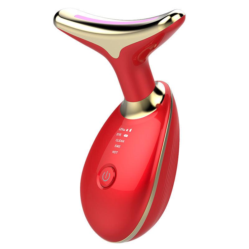 Thermal Neck Lifting And Tighten Massager Electric Microcurrent Wrinkle Remover LED Photon Face Beauty Device For Woman - Amazitshop