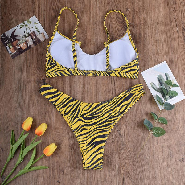 Top Tiger Print Women's Swimwear - Amazitshop