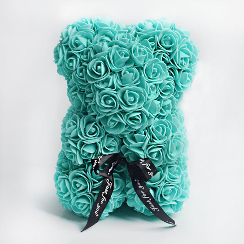 Valentine's Day Best Gift Rose Bear Eternal Flower Rose Teddy Bear 25cm - Amazitshop