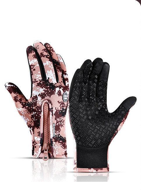 Winter Gloves Touch Screen Riding Motorcycle Sliding Waterproof Sports Gloves With Fleece - Amazitshop
