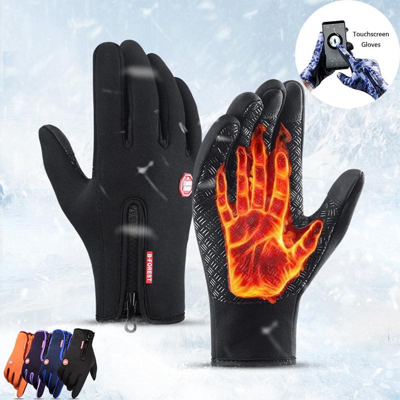 Winter Gloves Touch Screen Riding Motorcycle Sliding Waterproof Sports Gloves With Fleece - Amazitshop