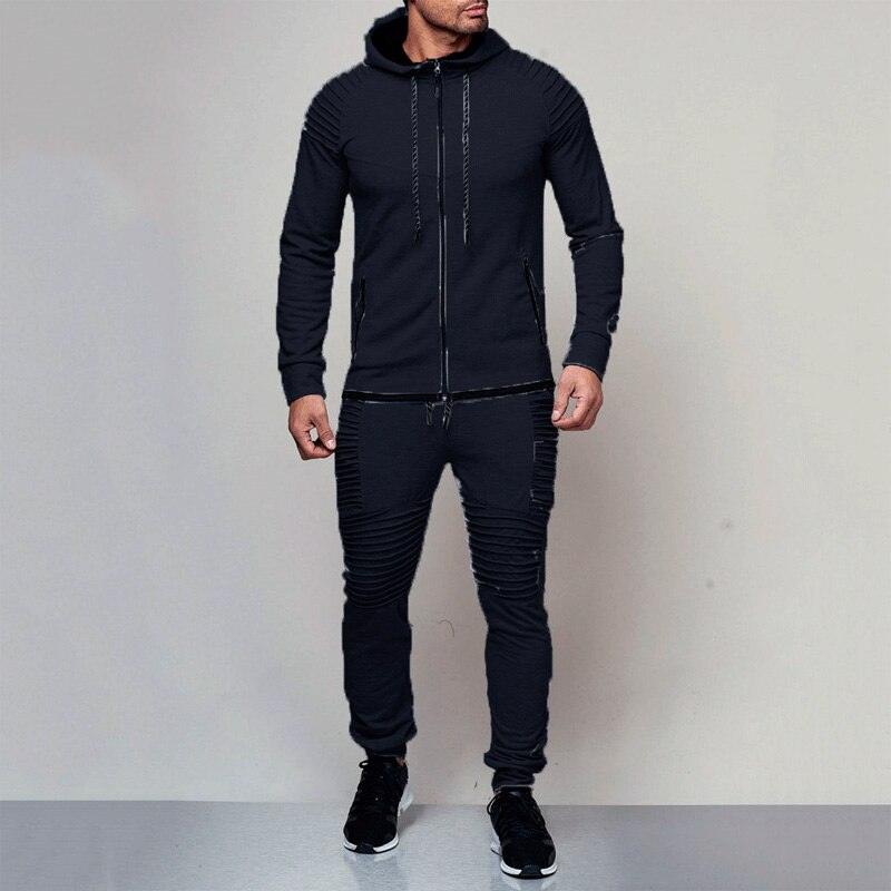 Winter Hooded Sweatshirt +Drawstring Pants Sportswear - Amazitshop