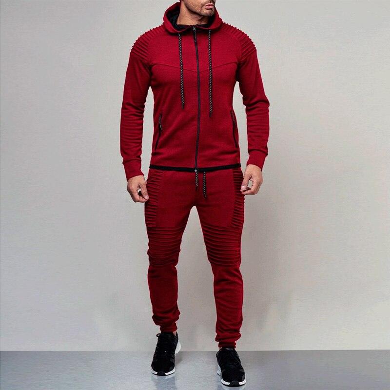 Winter Hooded Sweatshirt +Drawstring Pants Sportswear - Amazitshop