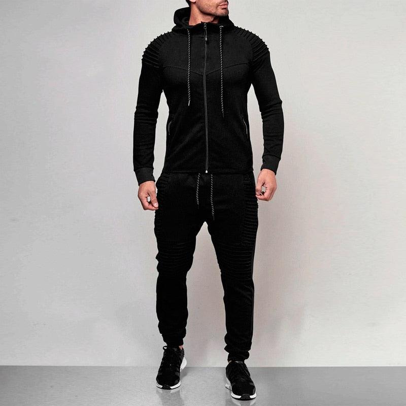 Winter Hooded Sweatshirt +Drawstring Pants Sportswear - Amazitshop
