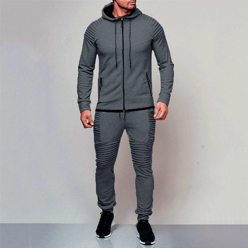 Winter Hooded Sweatshirt +Drawstring Pants Sportswear - Amazitshop