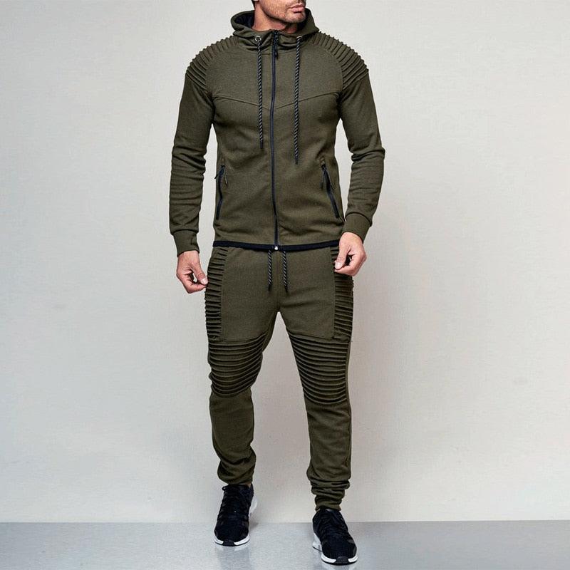 Winter Hooded Sweatshirt +Drawstring Pants Sportswear - Amazitshop