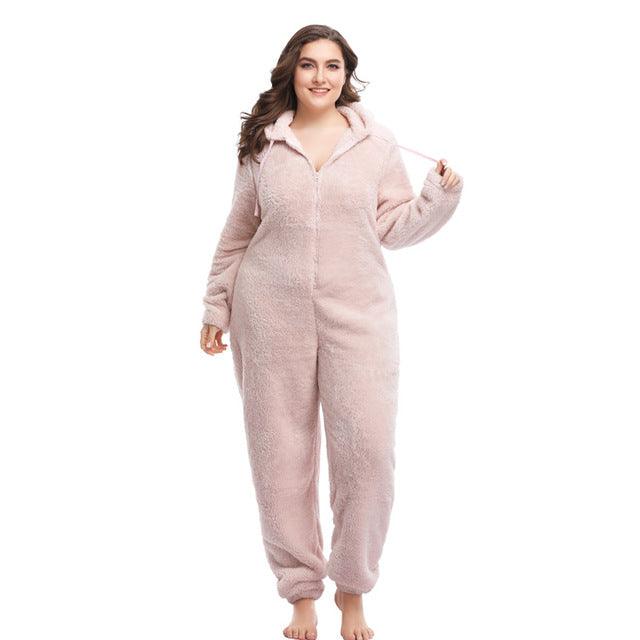 Winter Warm Pyjamas Fluffy Jumpsuits Sleepwear - Amazitshop
