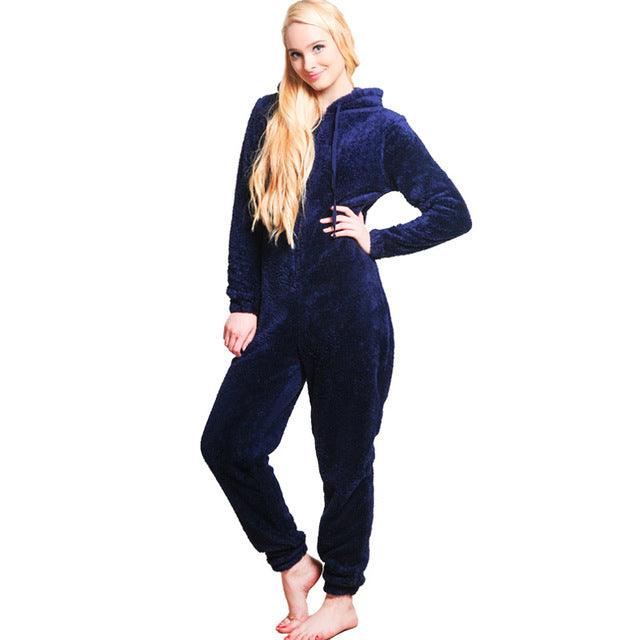 Winter Warm Pyjamas Fluffy Jumpsuits Sleepwear - Amazitshop