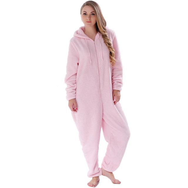 Winter Warm Pyjamas Fluffy Jumpsuits Sleepwear - Amazitshop