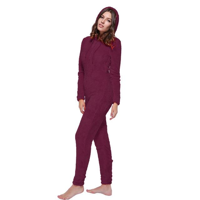 Winter Warm Pyjamas Fluffy Jumpsuits Sleepwear - Amazitshop
