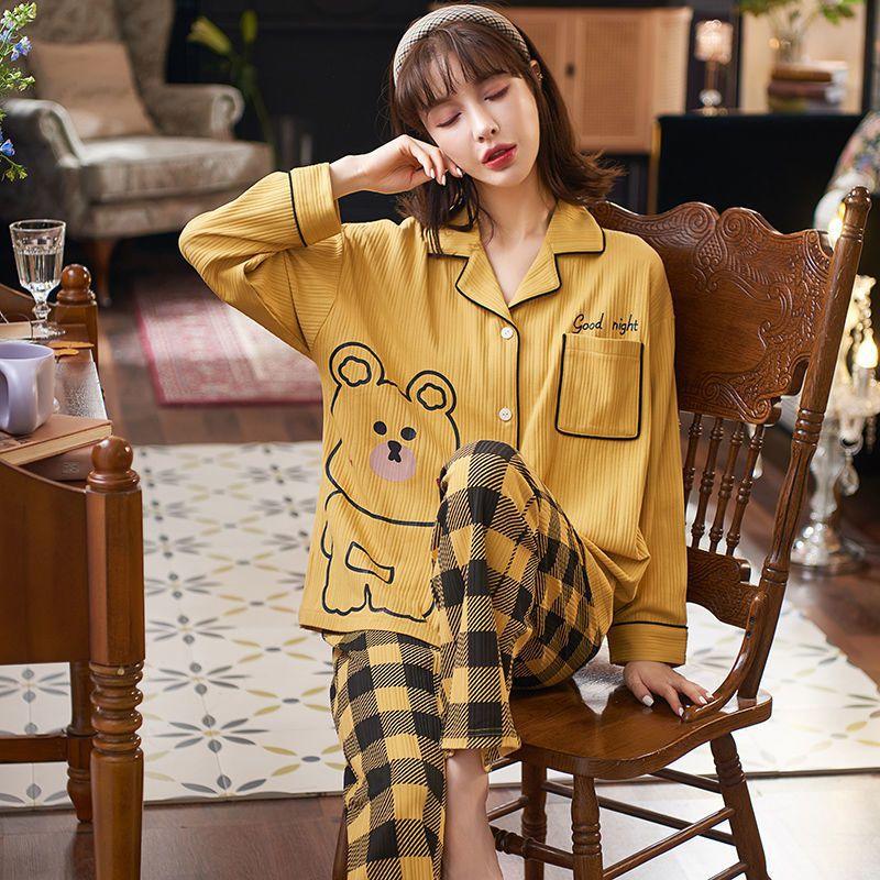 Women Autumn And Winter Cartoon Pajamas - Amazitshop