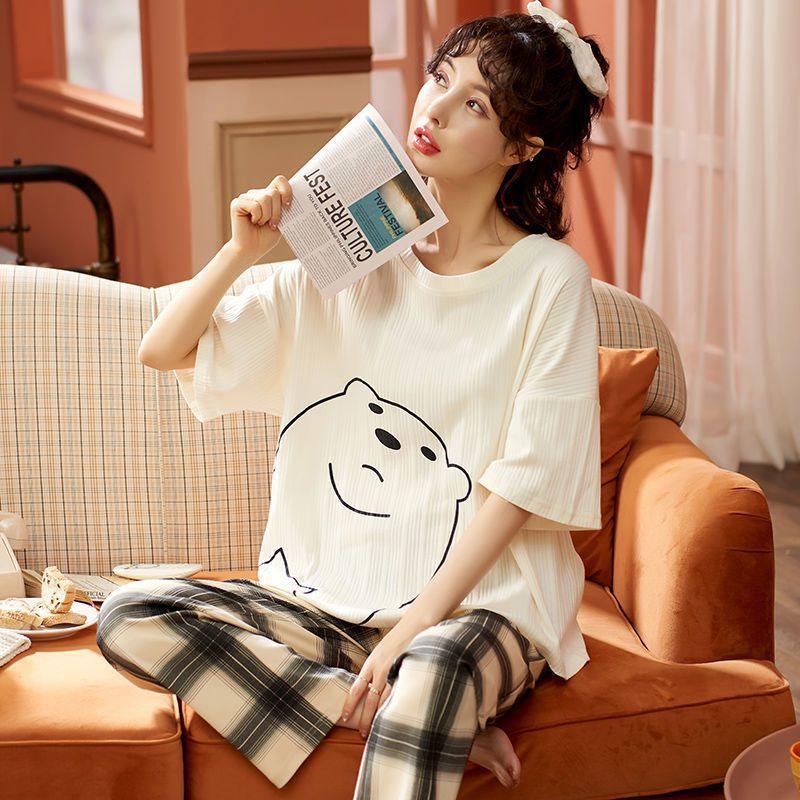 Women Autumn And Winter Cartoon Pajamas - Amazitshop