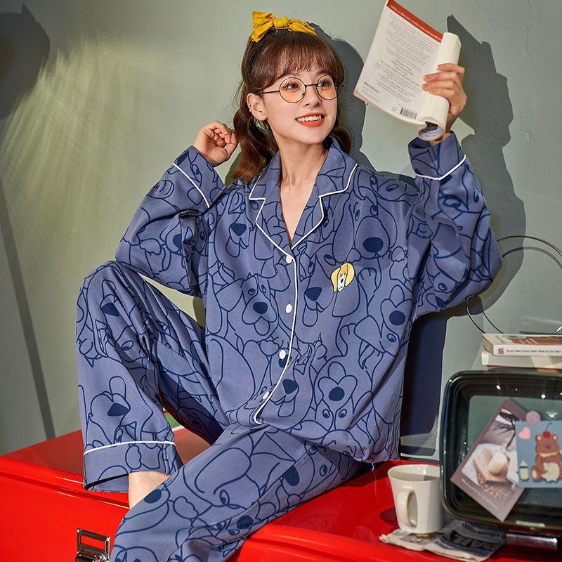 Women Autumn And Winter Cartoon Pajamas - Amazitshop