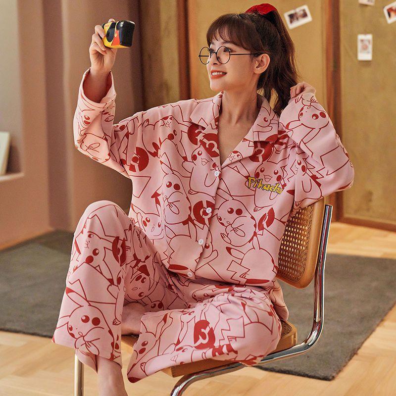 Women Autumn And Winter Cartoon Pajamas - Amazitshop
