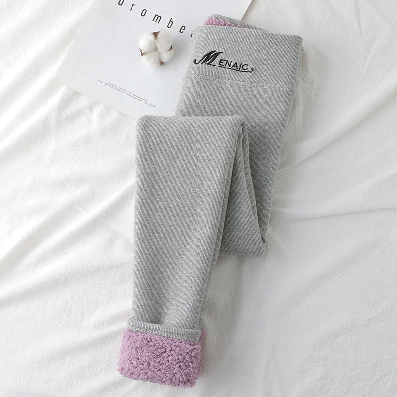 Women High Waist Slim Warm Cotton Pants Plus Size Pencil - Amazitshop