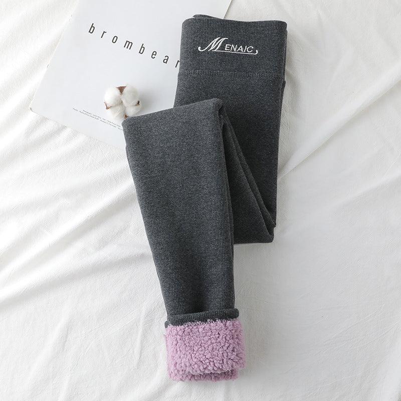 Women High Waist Slim Warm Cotton Pants Plus Size Pencil - Amazitshop