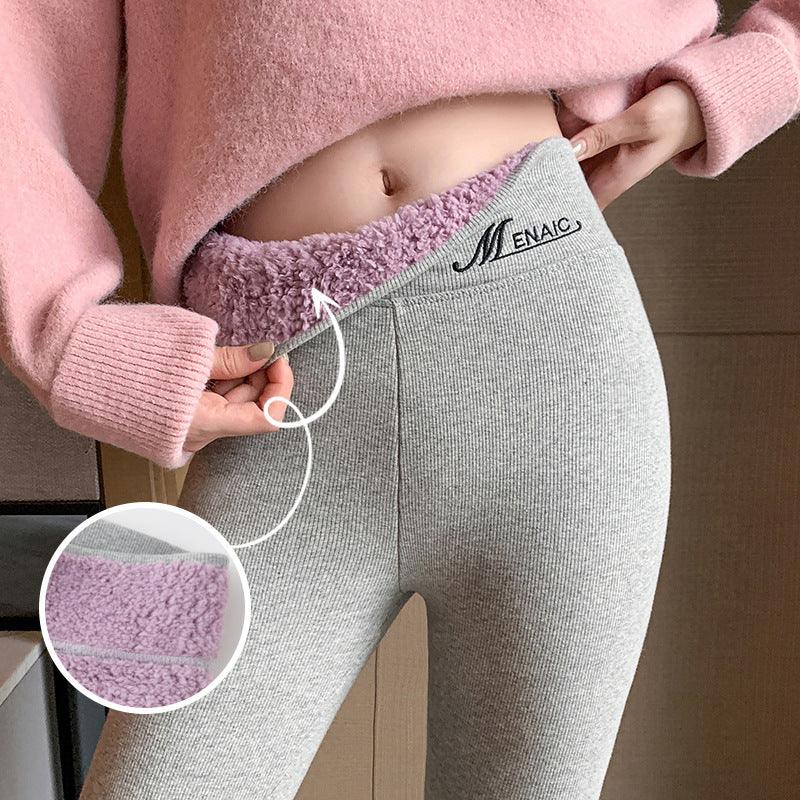 Women High Waist Slim Warm Cotton Pants Plus Size Pencil - Amazitshop