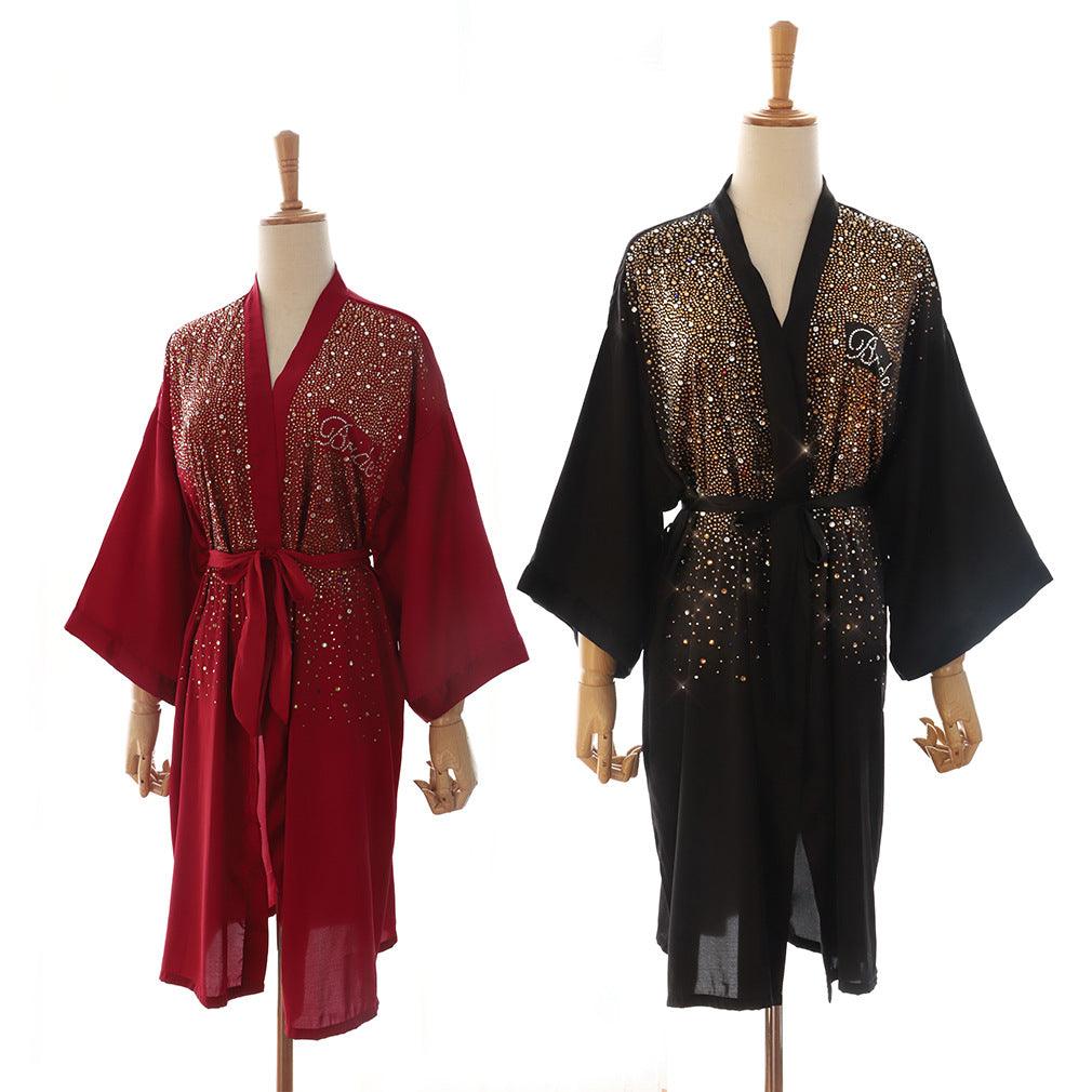 Women Hot Diamond Wedding Gown Pajamas - Amazitshop