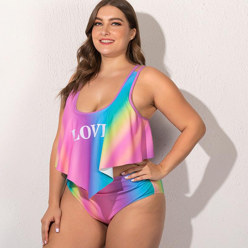 Women plus size split swimsuit - Amazitshop
