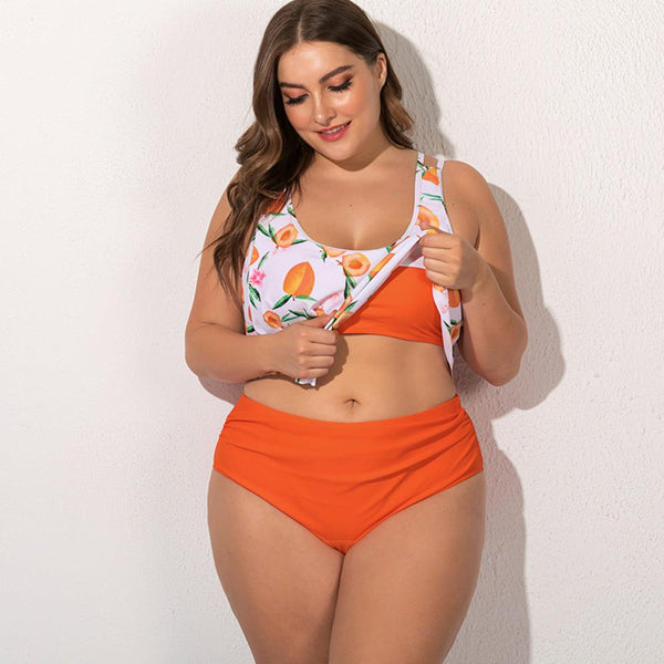 Women plus size split swimsuit - Amazitshop