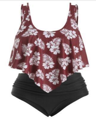 Women plus size split swimsuit - Amazitshop