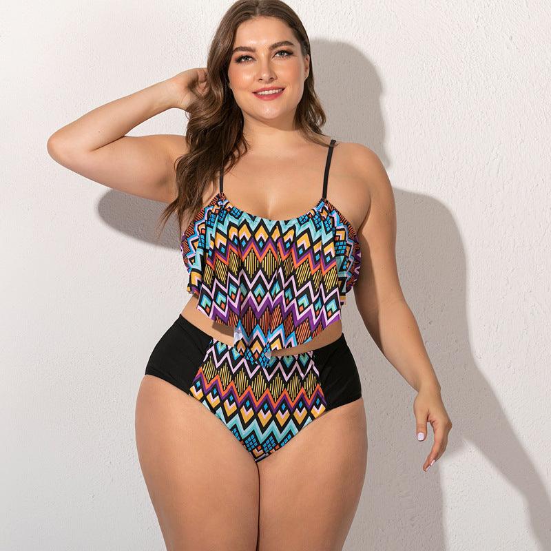 Women plus size split swimsuit - Amazitshop