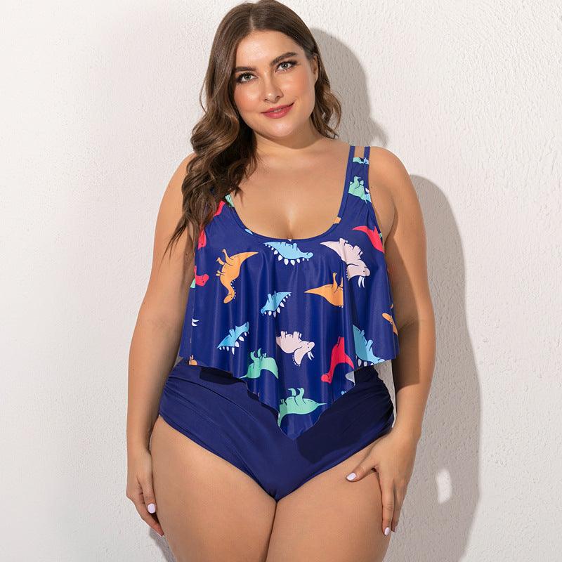 Women plus size split swimsuit - Amazitshop