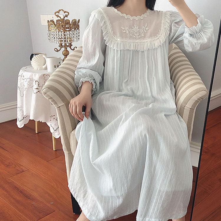 Women Pure cotton lace nightdress - Amazitshop