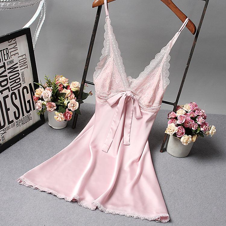 Women Sexy silk silk pajamas - Amazitshop