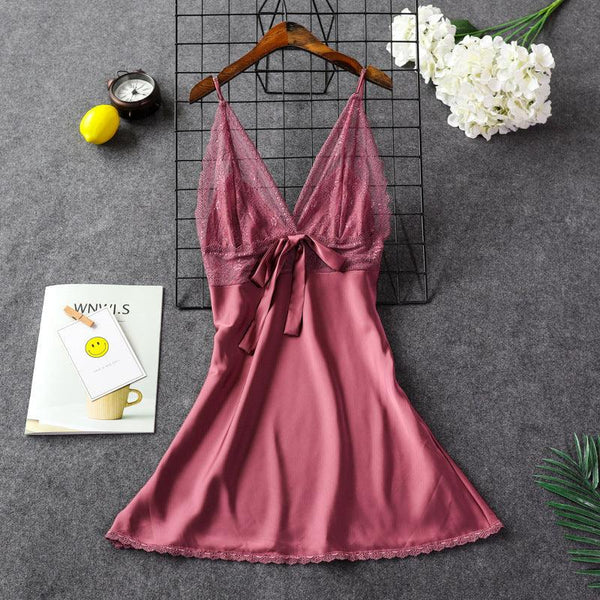 Women Sexy silk silk pajamas - Amazitshop