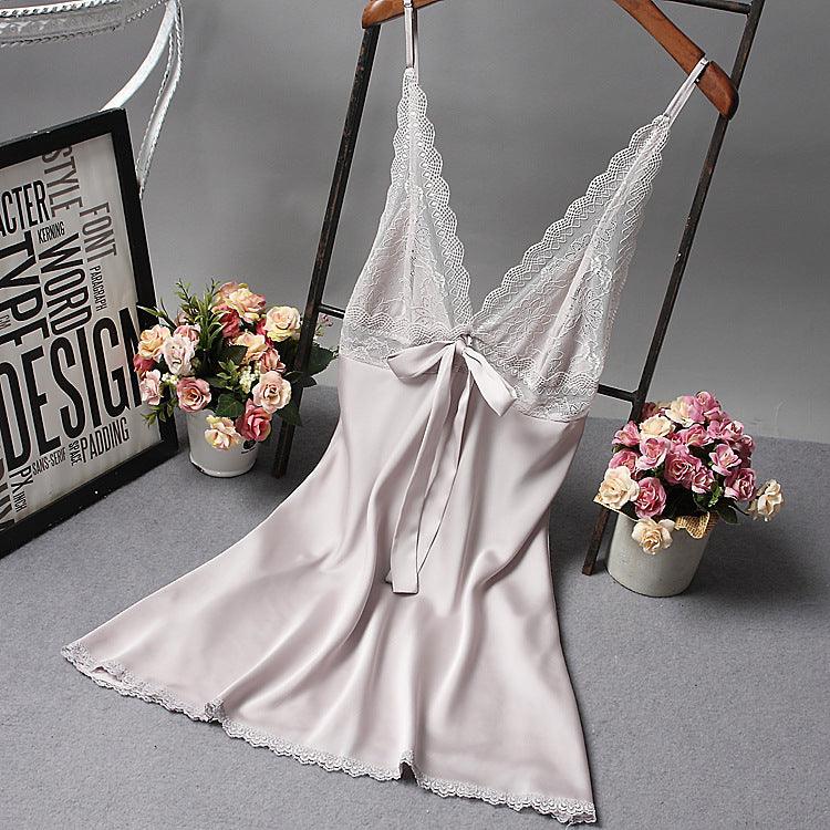 Women Sexy silk silk pajamas - Amazitshop