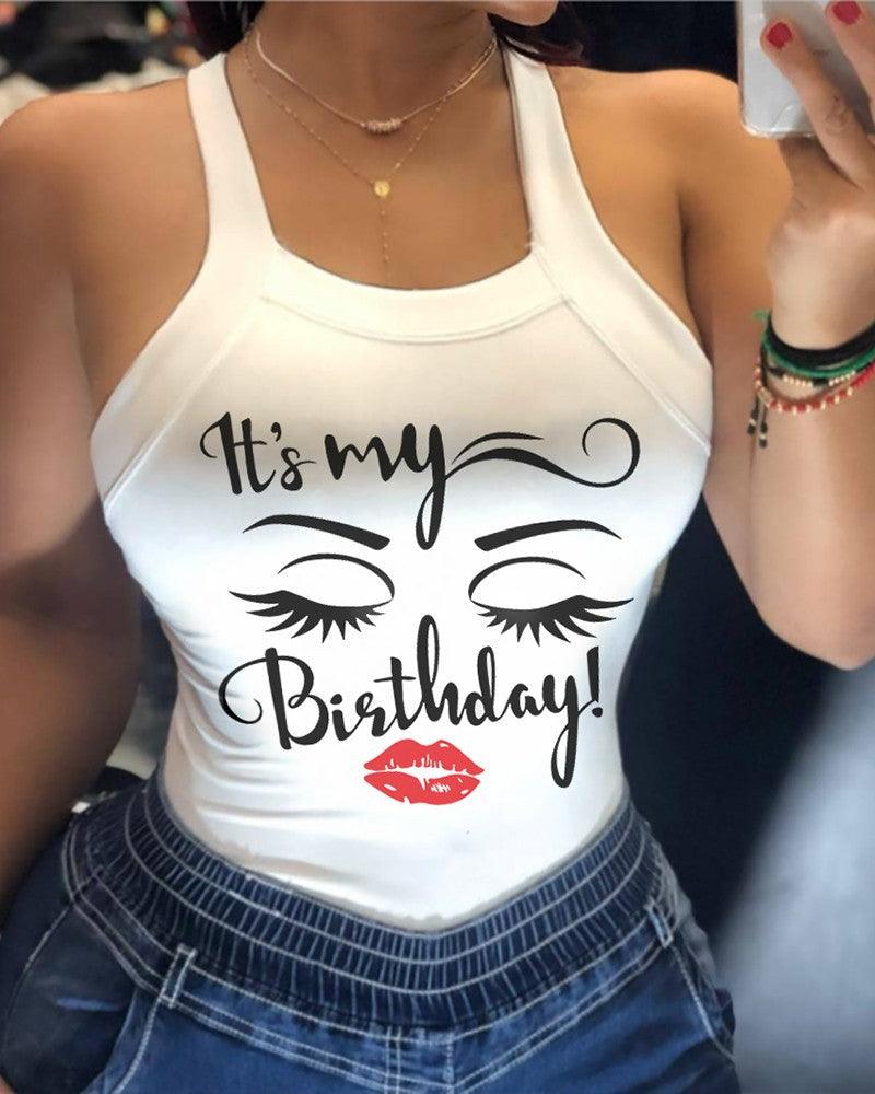 Women Sexy strap print T-shirt - Amazitshop