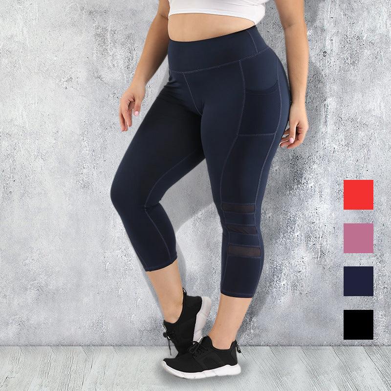 Women Yoga Leggings Plus size pants cropped - Amazitshop