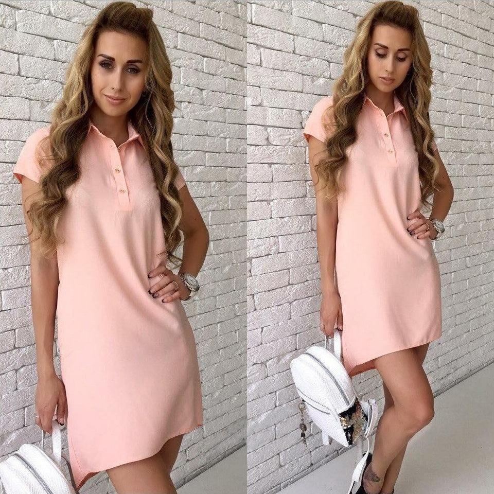 Women's casual short sleeve dress - Amazitshop