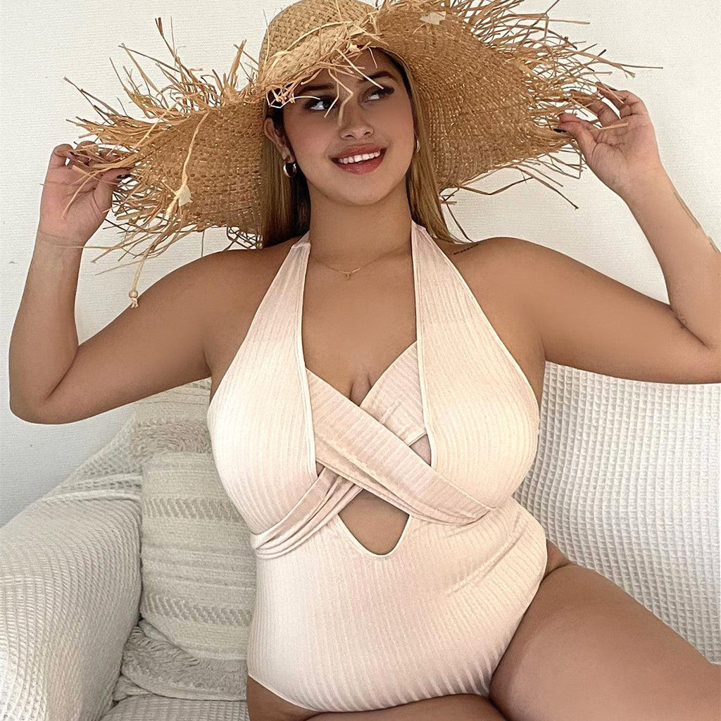 Women's Fashion Plus Size One Piece Swimwear - Amazitshop
