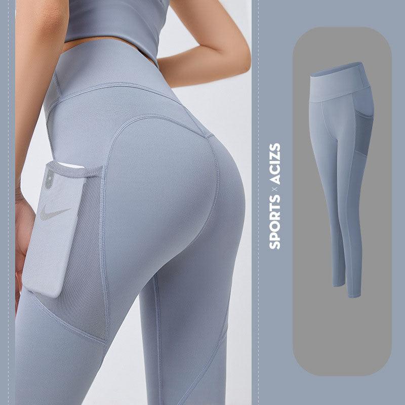 Yoga Pants Women With Pocket Leggings Sport Girl Gym Leggings Women Tummy Control Jogging Tights Female Fitness Pants - Amazitshop