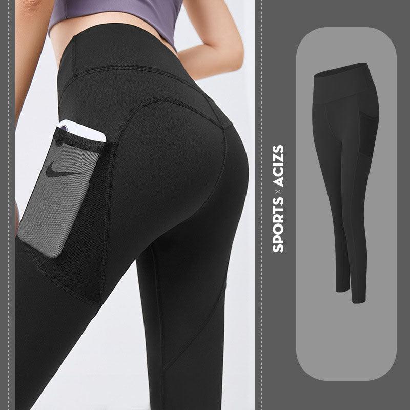 Yoga Pants Women With Pocket Leggings Sport Girl Gym Leggings Women Tummy Control Jogging Tights Female Fitness Pants - Amazitshop